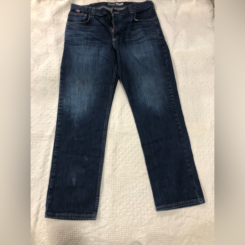 Carhartt Men’s Dark Blue Denim Relaxed Jeans - Picture 4 of 7